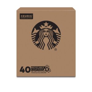 Starbucks Light Roast K-Cup Coffee Pods — Veranda for Keurig Brewers — 1 box (40 pods)