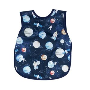 bapronbaby outer space bapron - no neck tie safer bib for baby & toddler - soft waterproof stain resistant - machine washable - sz baby/toddler 6m-3t