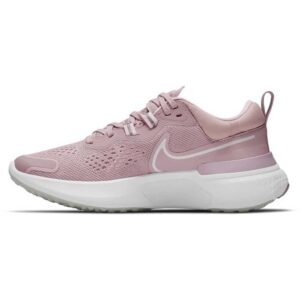 nike women's react miler 2 shoes, plum chalk/white-pink foam, 6.5
