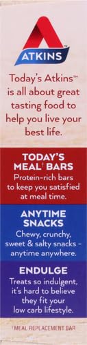 Atkins Chocolate Almond Butter Protein Meal Bar, Keto Friendly, 5 Count