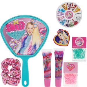 JoJo Siwa - Townley Girl Backpack Cosmetic Activity Set for Girls, Ages 3+ Makeup Hair Salon Kit Including Scrunchie, Mirror, Nail Polish, Lip Gloss and More, for Parties, Sleepovers and Makeovers