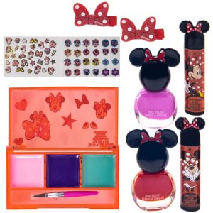 Disney Minnie Mouse - Townley Girl Cosmetic Makeup Gift Bag Set Includes Lip Gloss, Nail Polish & Hair Accessories for Kids Girls, Ages 3+ Perfect for Parties, Sleepovers & Makeovers