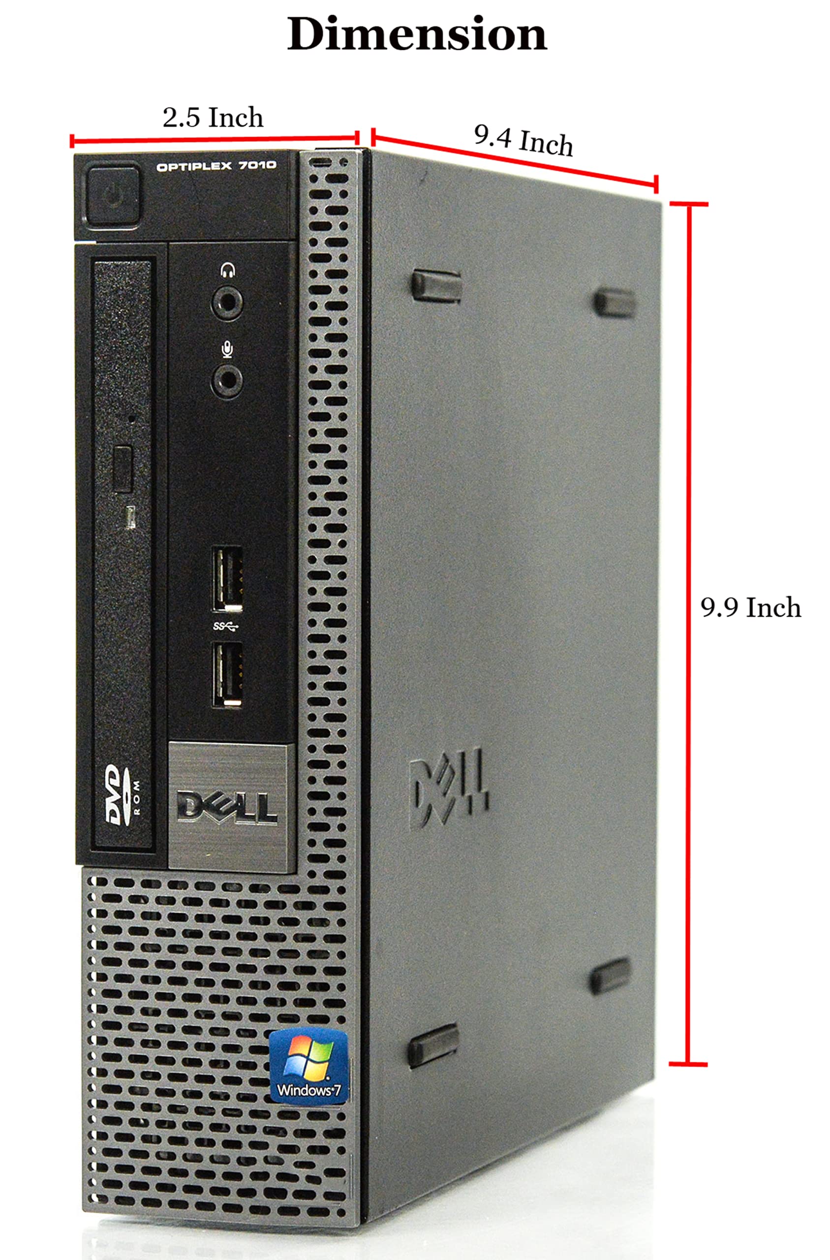 Dell OptiPlex 7010 USFF Computer Desktop PC, Intel i5 3.2GHz, 8GB Ram, 320GB Hard Drive, WiFi & Bluetooth, Wireless Keyboard and Mouse, 22 Inch FHD Monitor, Webcam, Windows 10 (Renewed)