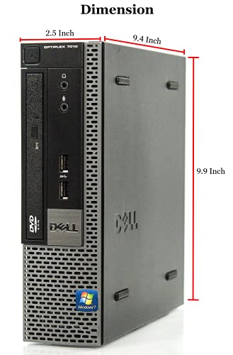 Dell OptiPlex 7010 USFF Computer Desktop PC, Intel i5 3.2GHz, 8GB Ram, 500GB Hard Drive, WiFi & Bluetooth, Wireless Keyboard and Mouse, 24 Inch FHD Monitor, Webcam, Windows 10 (Renewed)