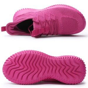 Womens Ladies Walking Running Shoes Slip On Lightweight Casual Tennis Sneakers Girls Kids Zapatos de Mujer Rose