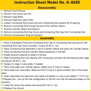 K-0650 Air Compressor Cylinder Sleeve and Compression Ring Kit, Cable Air Compressor Service Kits Compatible with Craftsman Porter Cable DeVilbiss - K0650