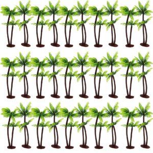 yoohua 25pcs coconut palm model artificial trees/cake topper - charming cupcake topper scenery model scenery model for cake decorations or building model landscape artificial plants