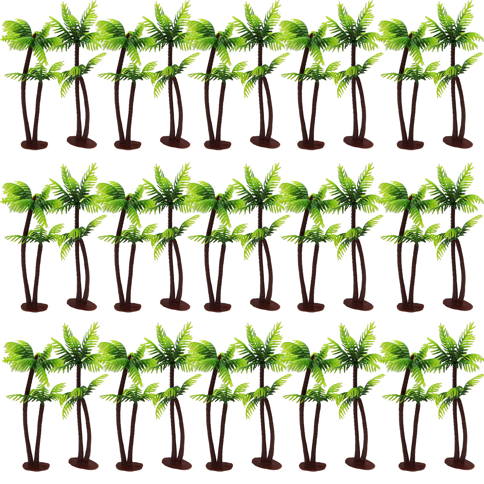 YOOHUA 25PCS Coconut Palm Model Artificial Trees/Cake Topper - Charming Cupcake Topper Scenery Model Scenery Model for Cake Decorations or Building Model Landscape Artificial Plants