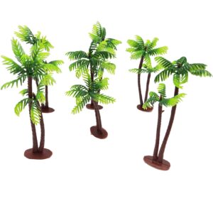 YOOHUA 25PCS Coconut Palm Model Artificial Trees/Cake Topper - Charming Cupcake Topper Scenery Model Scenery Model for Cake Decorations or Building Model Landscape Artificial Plants