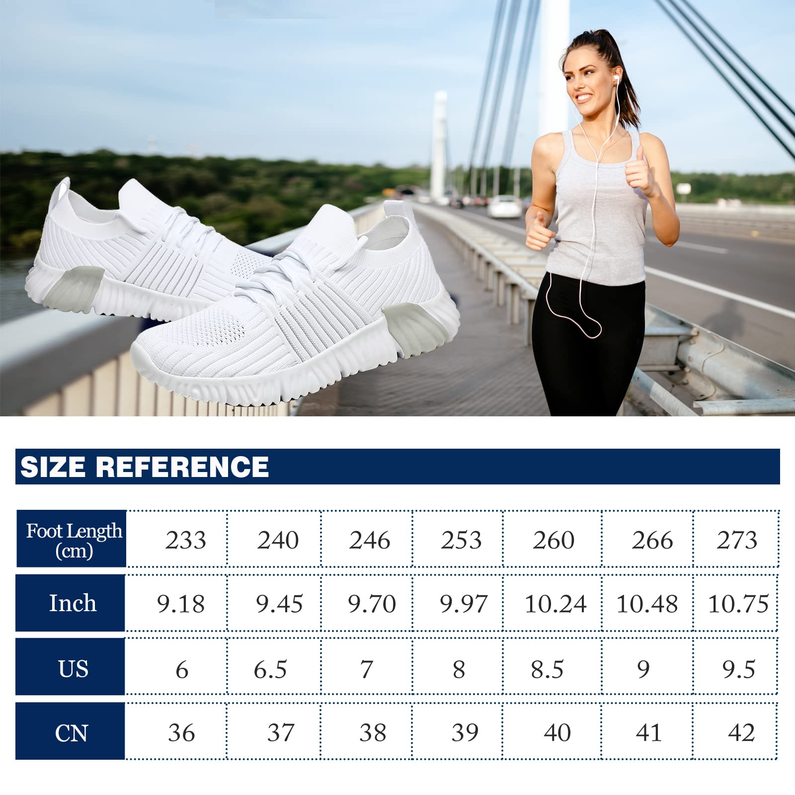 FULORIS Women's Slip On Comfort Golf Shoes Walking Shoes for Women Non Slip Running Shoes Breathable Lightweight Gym Sneakers White 7