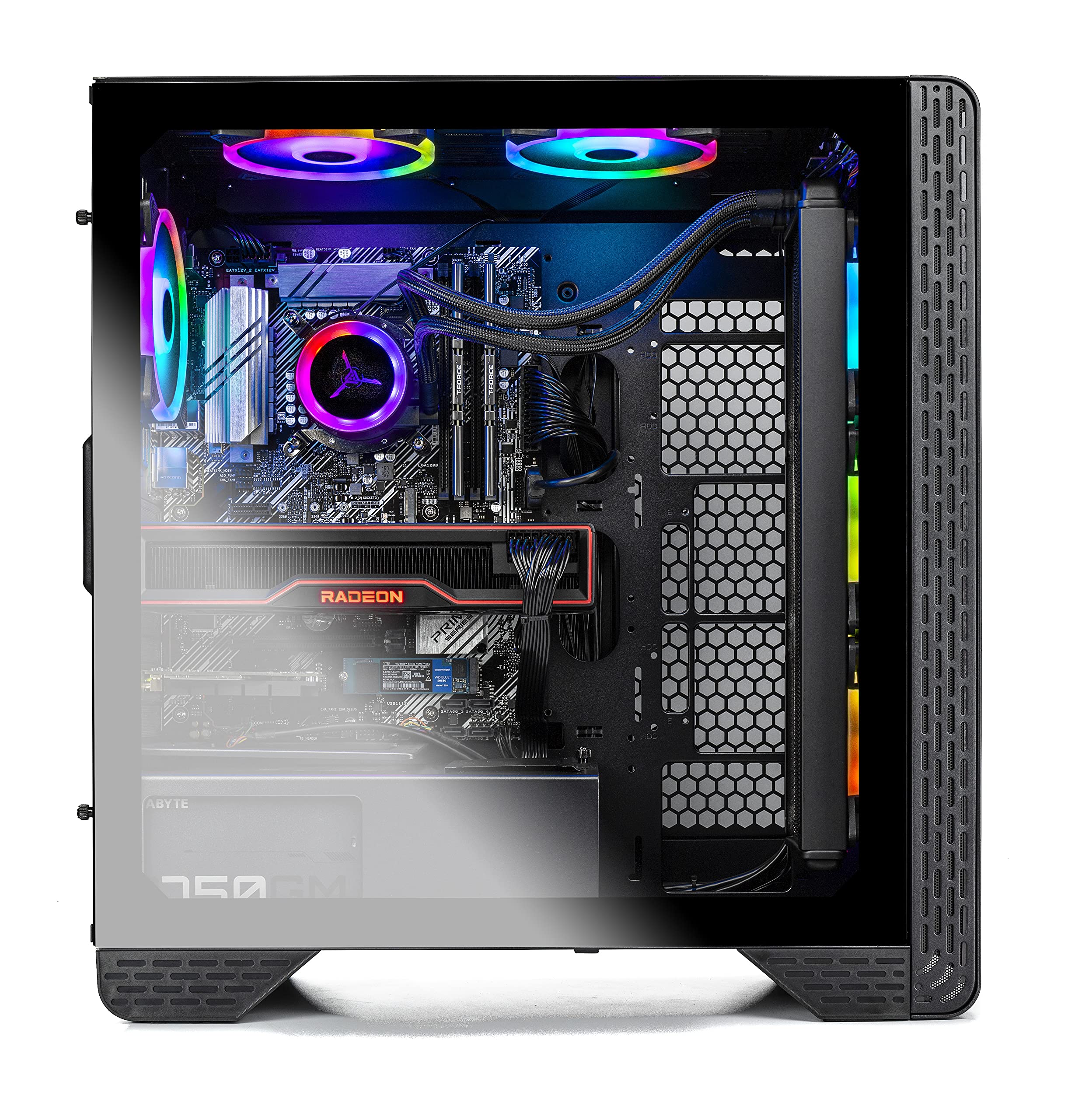 Skytech Siege 3.0 Gaming PC Desktop – Intel i9-10900K 3.7GHz, AMD 6800XT 16G GDDR6, 1TB NVMe, 16G DDR4 3000, 750W Gold PSU, 360mm AIO, AC Wi-Fi, Windows 10 Home 64-bit