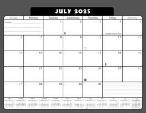 2024-2025 academic year 12 months student calendar/planner for 3-ring binder, desk or wall (edition #023)