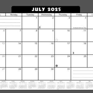 2024-2025 Academic Year 12 Months Student Calendar/Planner for 3-Ring Binder, Desk or Wall (Edition #023)