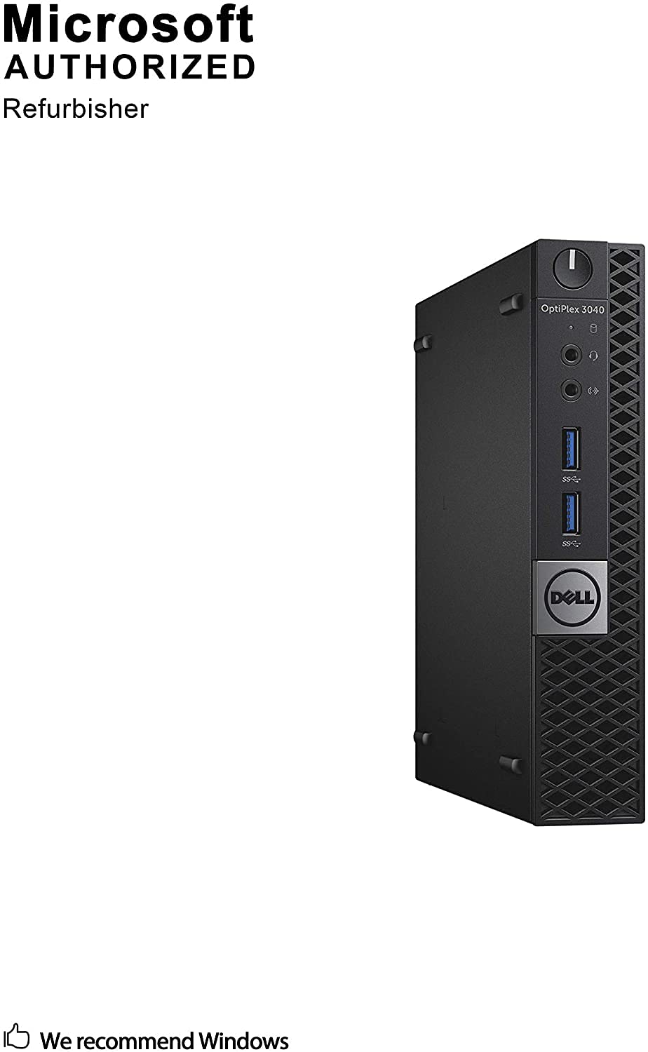 Microsoft Authorized Refurbisher- Dell Optiplex 3040 Micro Form Factor PC Intel i3-6100T 3.2GHz. 8GB DDR3 RAM,256 SSD, WiFi, with Dual Dell 24 P2419HLCD Windows 10 Pro (Renewed)