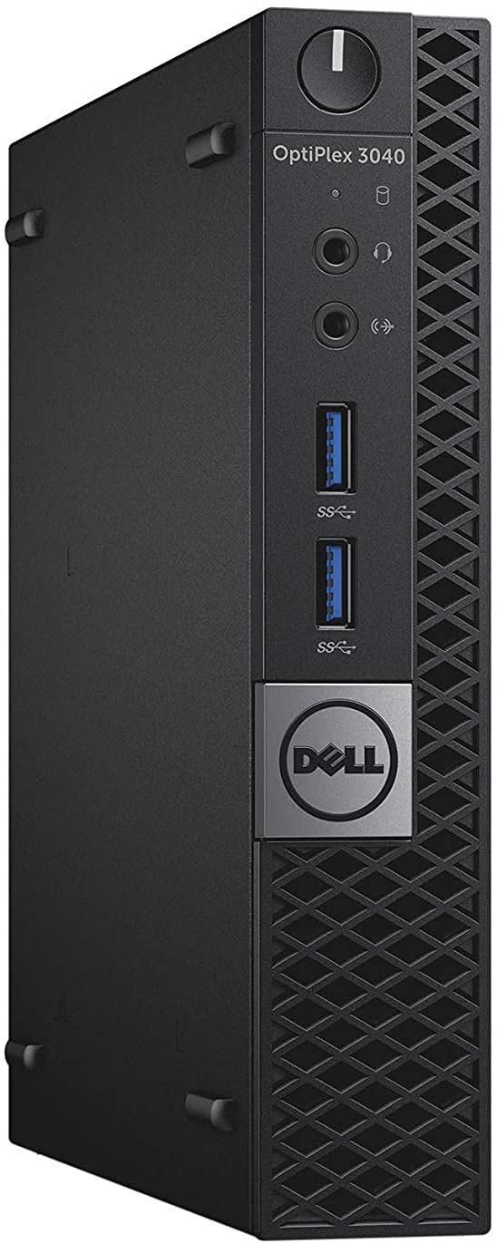 Microsoft Authorized Refurbisher- Dell Optiplex 3040 Micro Form Factor PC Intel i3-6100T 3.2GHz. 8GB DDR3 RAM,256 SSD, WiFi, with Dual Dell 24 P2419HLCD Windows 10 Pro (Renewed)