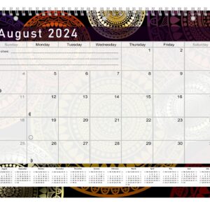 2024-2025 Academic Year 12 Months Student Calendar/Planner for Wall & Desk & 3-Ring Binder, for School, Teacher, Student (Fractal Edition #015)