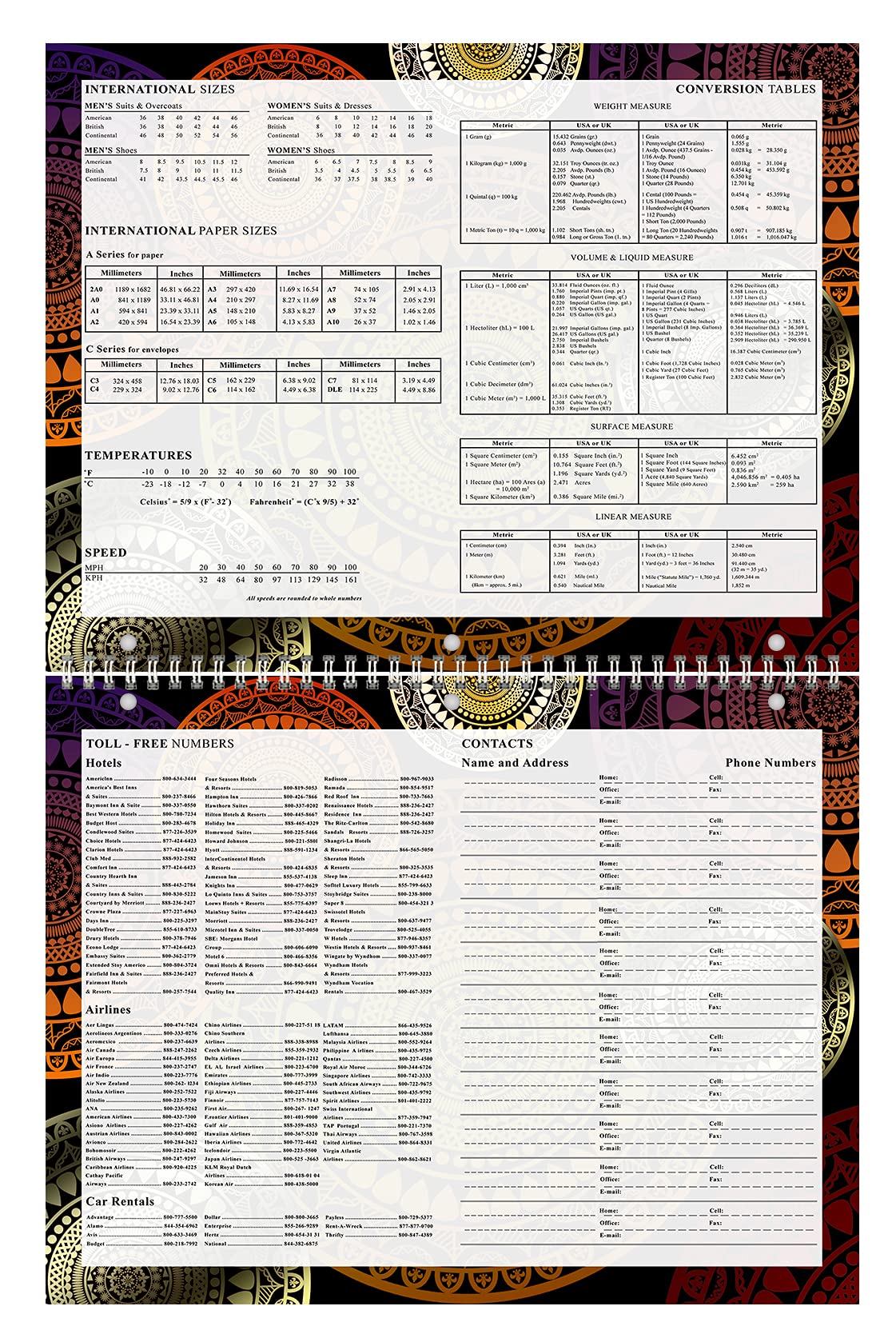 2024-2025 Academic Year 12 Months Student Calendar/Planner for Wall & Desk & 3-Ring Binder, for School, Teacher, Student (Fractal Edition #015)