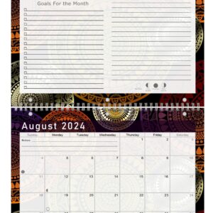 2024-2025 Academic Year 12 Months Student Calendar/Planner for Wall & Desk & 3-Ring Binder, for School, Teacher, Student (Fractal Edition #015)