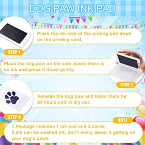 18 Pieces Dog Birthday Party Supplies, Pet Birthday Boy Bandana Dog Birthday Bandana Balloon Banner Pet Birthday Hat with 0-8 Figures Touch Ink Pad and Imprint Cards Dog Birthday Party Decorations