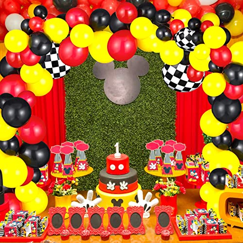 127 Pieces Car Race Balloons Party Supplies Race Car Theme Birthday Party Garland Arch Party Decorations (Race Car Style)