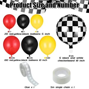 127 Pieces Car Race Balloons Party Supplies Race Car Theme Birthday Party Garland Arch Party Decorations (Race Car Style)