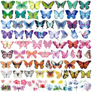 butterfly tattoos for kids/women, 100 pcs colorful & waterproof butterfly temporary stickers for party favors/gifts/decoration…