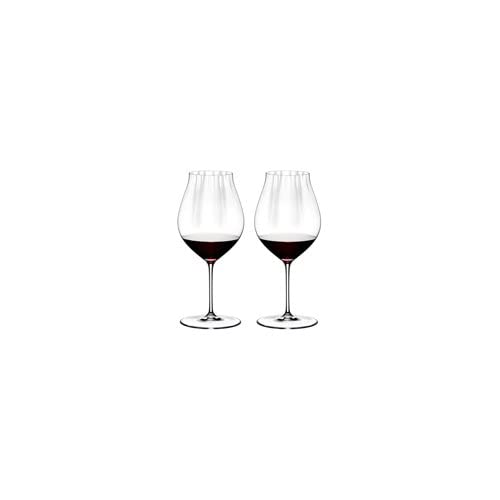 Riedel Performance Pinot Noir Wine Glass (2-Pack) with Large Microfiber Polishing Cloth Bundle (2 Items)