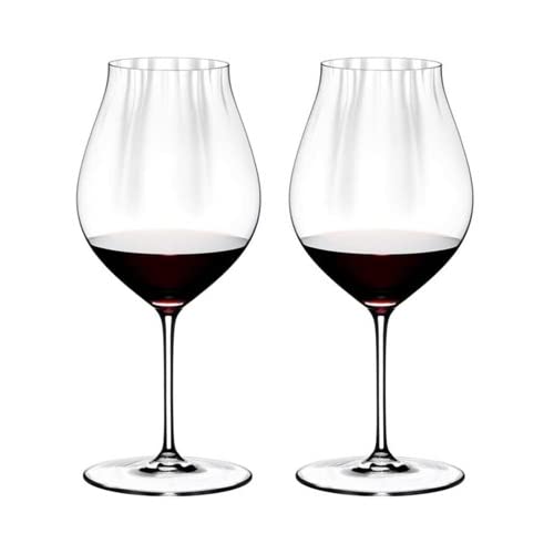 Riedel Performance Pinot Noir Wine Glass (2-Pack) with Large Microfiber Polishing Cloth Bundle (2 Items)