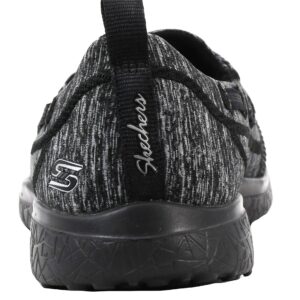 Skechers Women's Microburst Topnotch Sneaker Black/Black 8 Wide