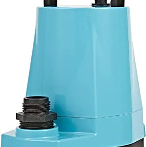 Little Giant 5-MSP 115-Volt, 1/6 HP, 1500 GPH, Aluminum Manual Hydroponics Pump, 10-Ft. Cord, Blue, 505711