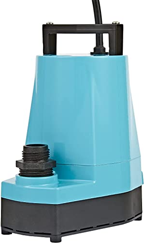 Little Giant 5-MSP 115-Volt, 1/6 HP, 1500 GPH, Aluminum Manual Hydroponics Pump, 10-Ft. Cord, Blue, 505711