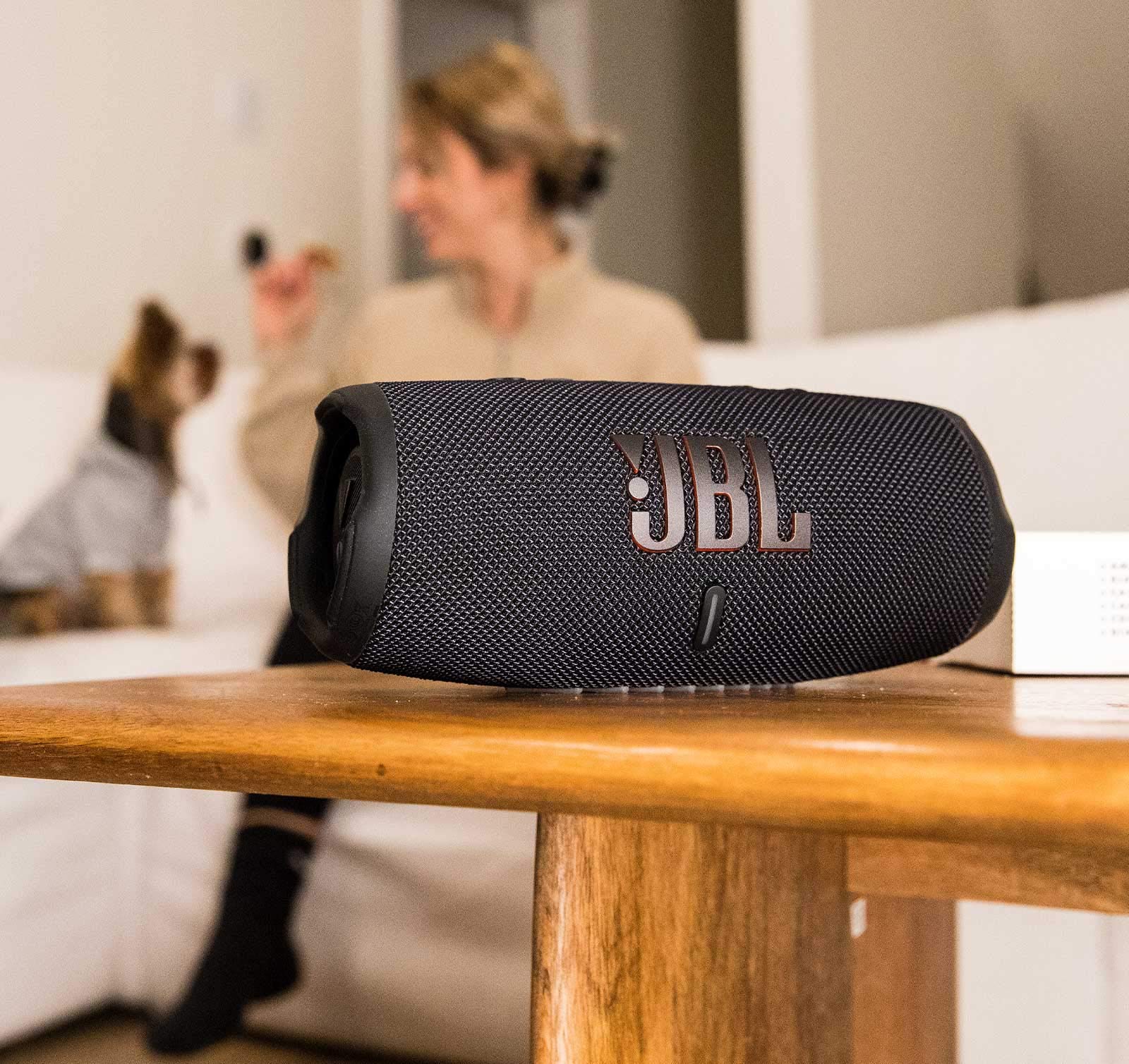 JBL Charge 5 Portable Wireless Bluetooth Speaker with IP67 Waterproof and USB Charge Out - Black (Renewed)