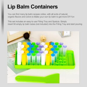 Beaupretty Lip Balm Making Kit Lip Balm Filling Tray and Spatula Set Fast and Easy to Use Just Pour Spread Instantly Fills 50 Lip Balm Containers Lip Balm Base