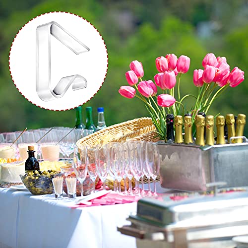 Patelai Upgrade Transparent Clear Tablecloth Clips, Plastic Table Cloth Hold Down Clips Table Cloth Holder for Christmas Home Wedding Party Indoor Outdoor Picnic