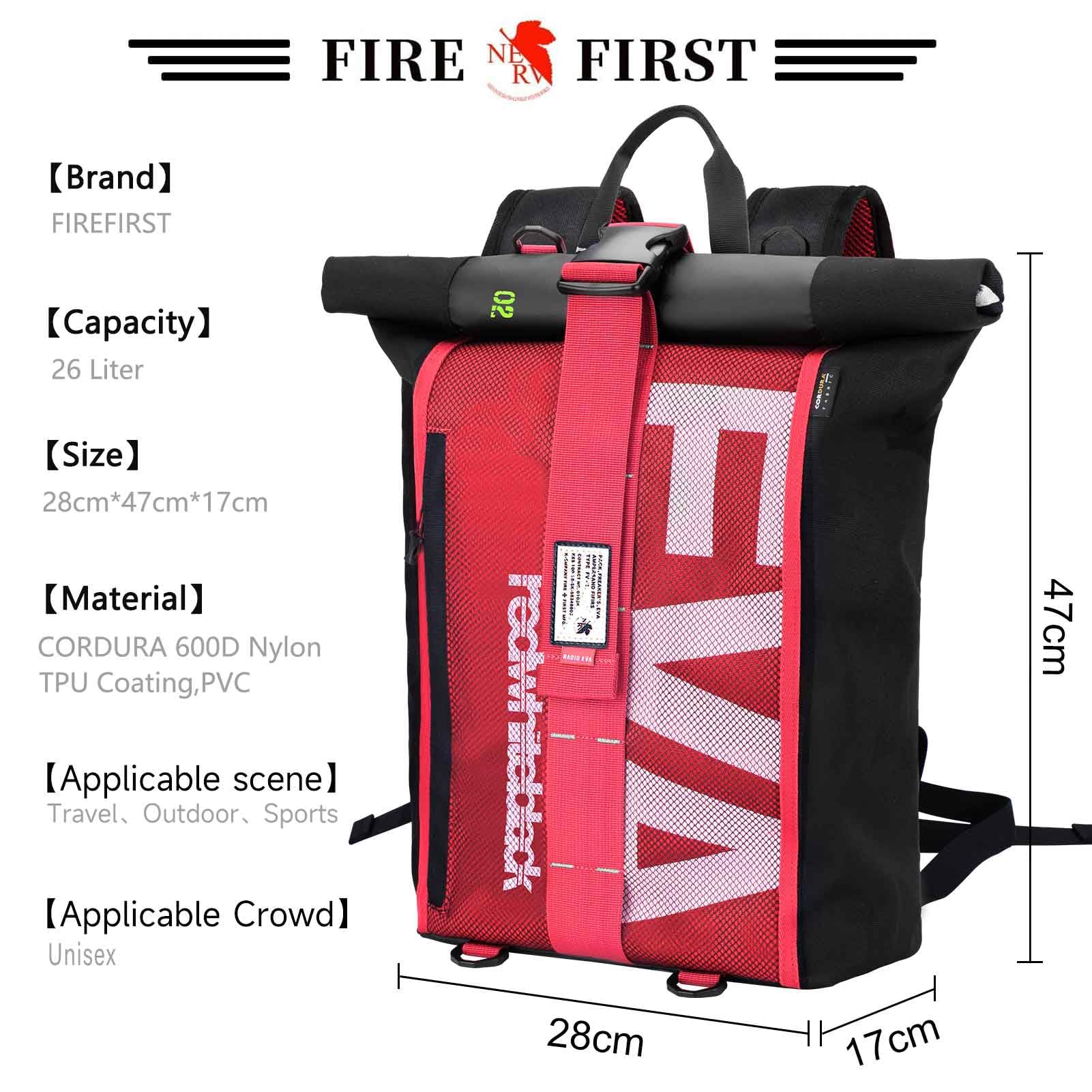 FIREFIRST Evangelion Backpacks for Men's Women's 28L Waterproof Travel Leisure Backpack