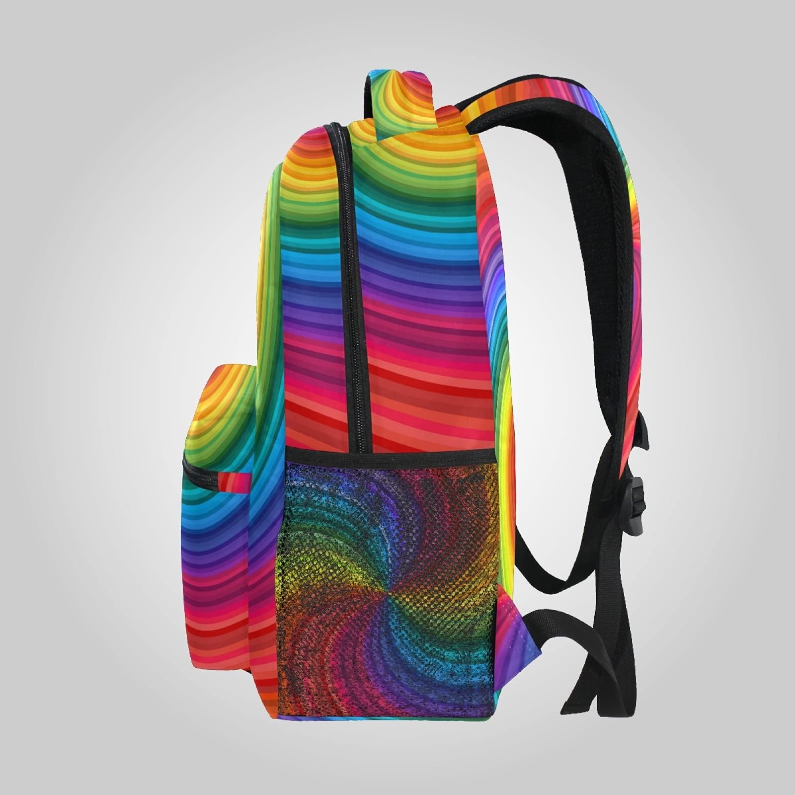 ALAZA Vivid Rainbow Colored Swirl Travel Laptop Bags College School Computer Bag Men Women