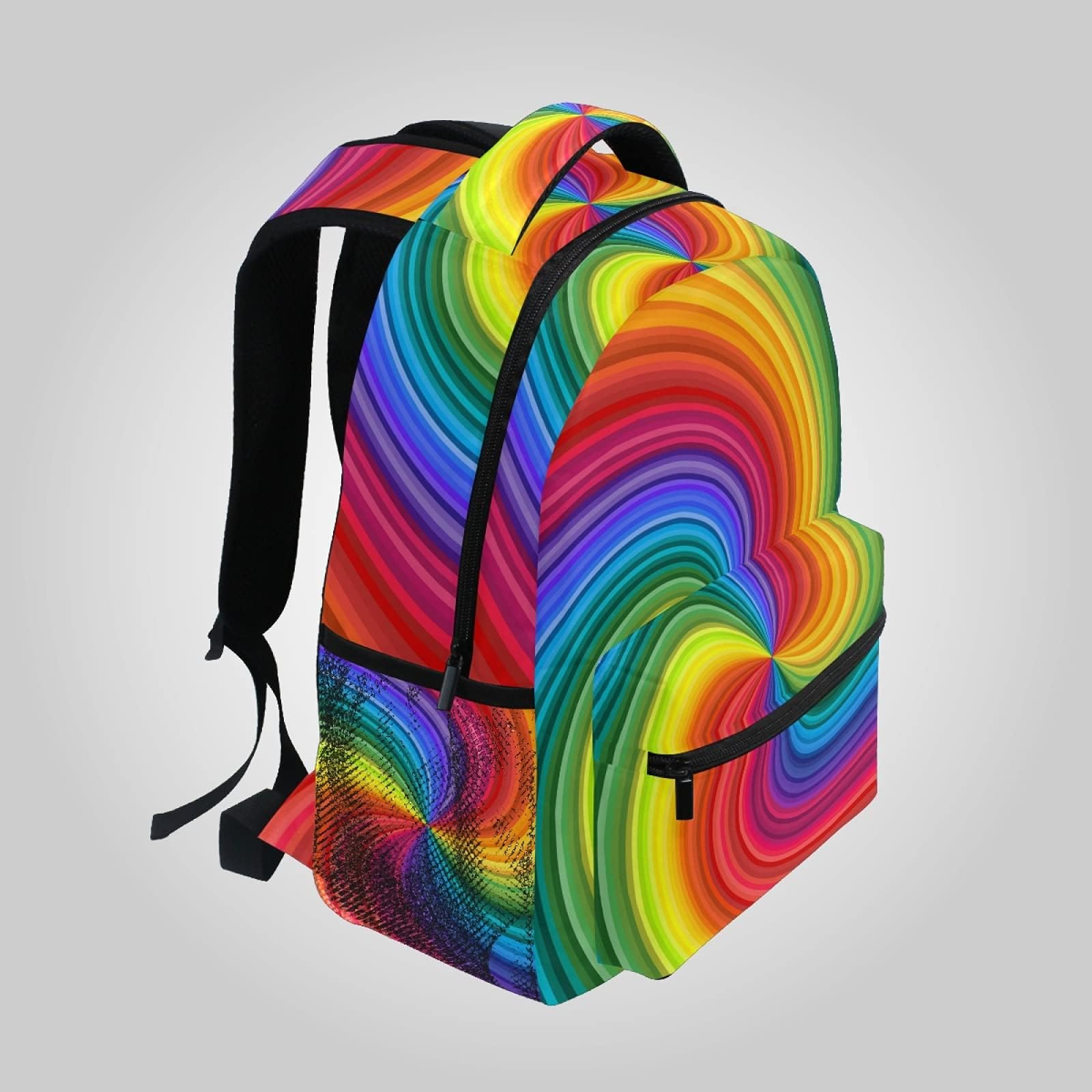 ALAZA Vivid Rainbow Colored Swirl Travel Laptop Bags College School Computer Bag Men Women