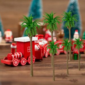 12PCS Model Coconut Palm Tree, Mini Scenery Model Tree for Train Railway Scenery, Diorama, Cake Topper, Miniature Garden, Plant Pots Bonsai Craft, Micro Landscape Sandbox