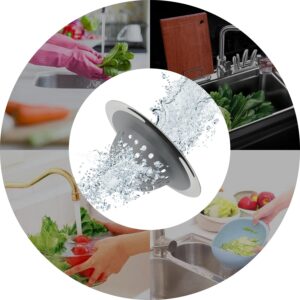 Kitchen Set of 2 Sink Strainers, Flexible Silicone Good Grip Kitchen Sink Drainers, Traps Food Debris and Prevents Clogs, Large Wide 4.5’ Diameter Rim Gray