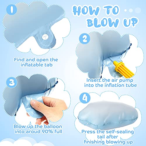 6 Pieces White Cloud Foil Balloons For Birthday Baby Shower Themed Party Birthday Party Decorations Supplies