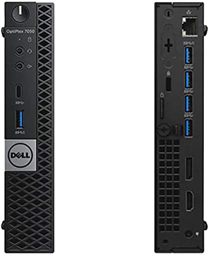 Dell Optiplex 7050 Micro Desktop, Intel i7, 32GB RAM, 256GB SSD, WiFi, Keyboard and Mouse, Windows 10 Pro (Renewed)