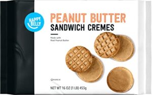 amazon brand - happy belly peanut butter sandwich cremes, 1 pound (pack of 1) (reformulation)