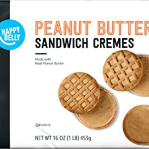 Amazon Brand - Happy Belly Peanut Butter Sandwich Cremes, 1 pound (Pack of 1) (Reformulation)