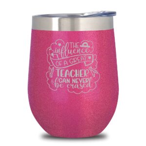 bad bananas teacher gifts for women - 12 oz insulated wine or coffee tumbler with lid - teacher's week gifts, end of year appreciation thank you gift ideas from student