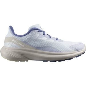 salomon women's impulse w trail running shoe, white/rainy day/purple heather, 6