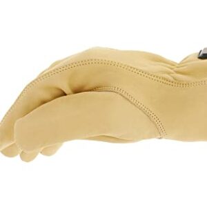 Mechanix Wear: Cow Leather Driver Glove with Durahide Water Resistant Technology, Quick Fitting Safety Work Gloves (Tan, X-Large)