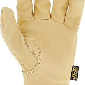 Mechanix Wear: Cow Leather Driver Glove with Durahide Water Resistant Technology, Quick Fitting Safety Work Gloves (Tan, X-Large)