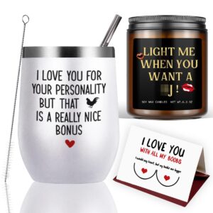 gifts for boyfriend valentines day naughty birthday candles boyfriend gifts from girlfriend husband birthday gifts for boyfriend happy anniversary, gifts for men husband,him,couple,fiance,lover