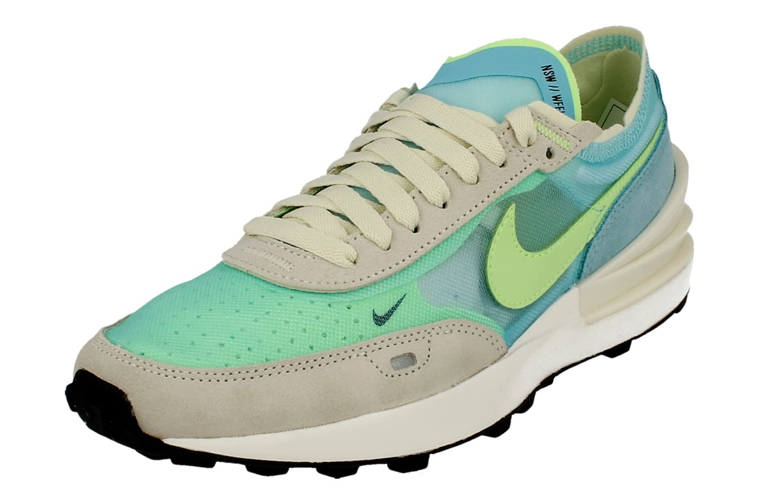 Nike Womens WMNS Waffle One DC2533 401 Bleached Aqua/Lime - Size 7.5W