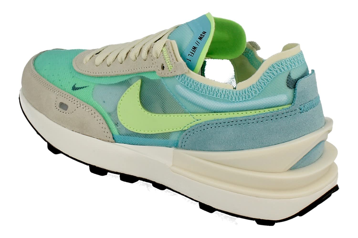 Nike Womens WMNS Waffle One DC2533 401 Bleached Aqua/Lime - Size 7.5W